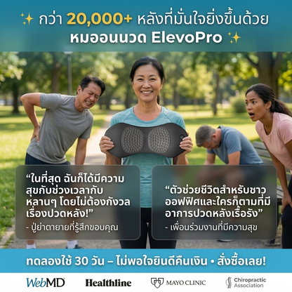 Elevopro หมอนบำบัดหลัง 3-in-1