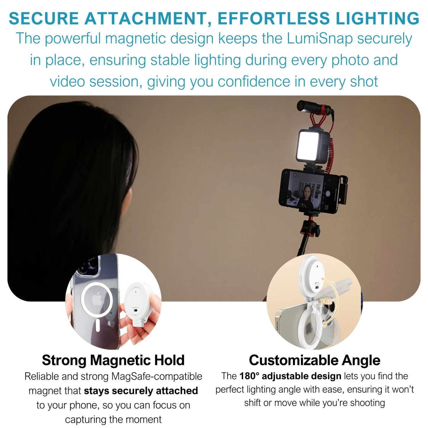 Elevopro™ LumiSnap Magnetic LED Selfie Light