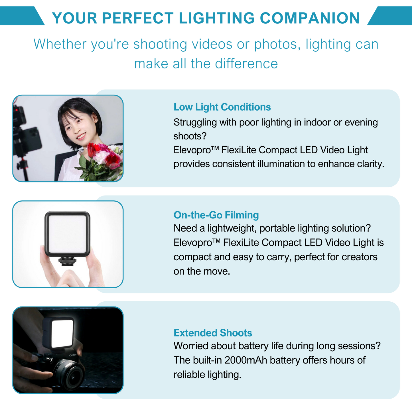 ELEVOPRO™ FLEXILITE COMPACT LED VIDEO LIGHT