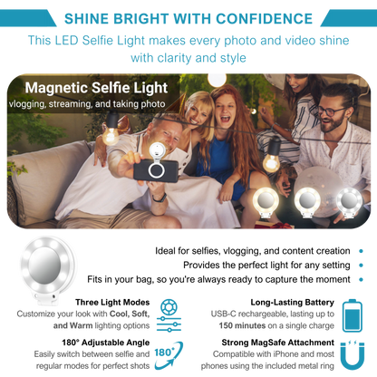 Elevopro™ LumiSnap Magnetic LED Selfie Light